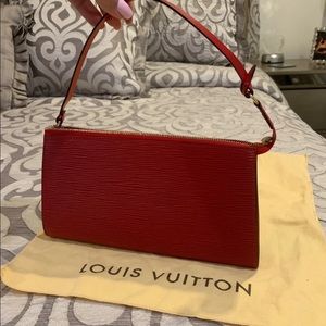 LV red epi small bag